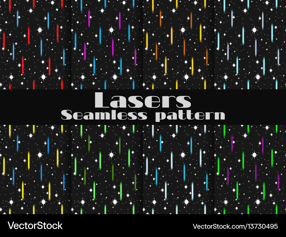 Seamless patterns with laser beams background Seamless patterns with laser beams background vector image