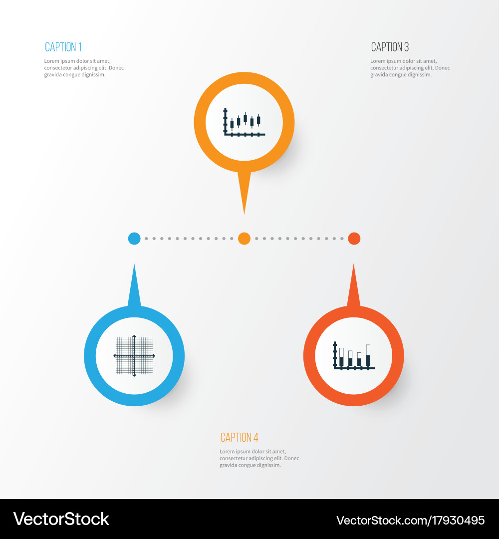 Set of graphs diagrams and statistics icons vector image