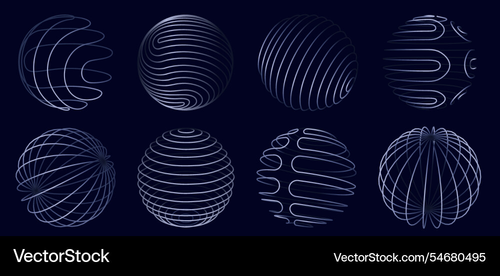 Sphere 3d wireframe lines abstract glowing Sphere 3d wireframe lines abstract glowing vector image
