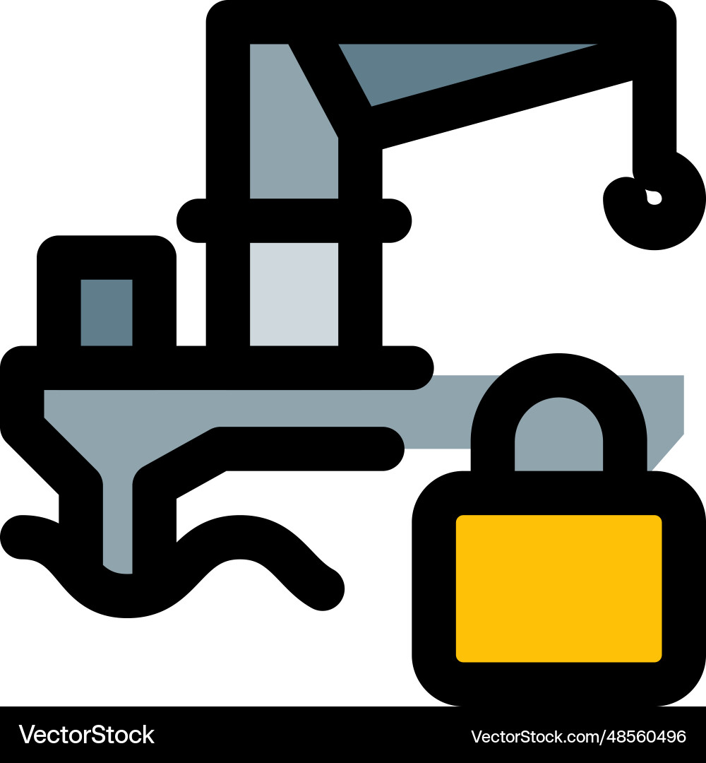 Advance system security in mining crane Vector Image