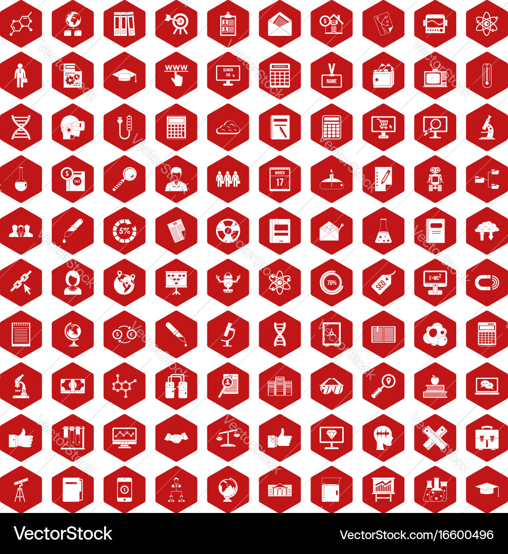 Analytics Icons - Hexagon Set vector image