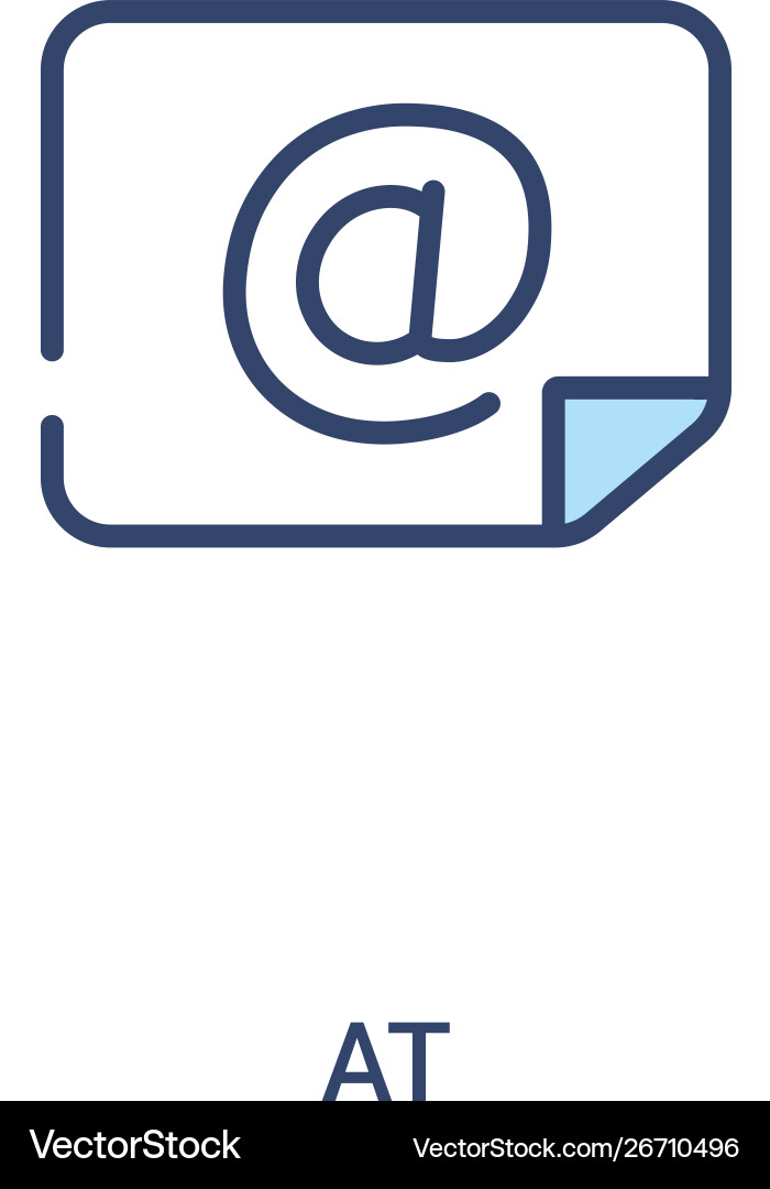 At concept 2 colored icon simple line element vector image