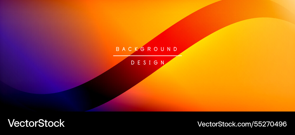 Bright rainbow style color gradient with curve Bright rainbow style color gradient with curve Vector Image