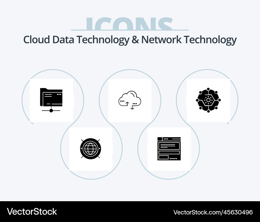 Cloud data technology and network vector image