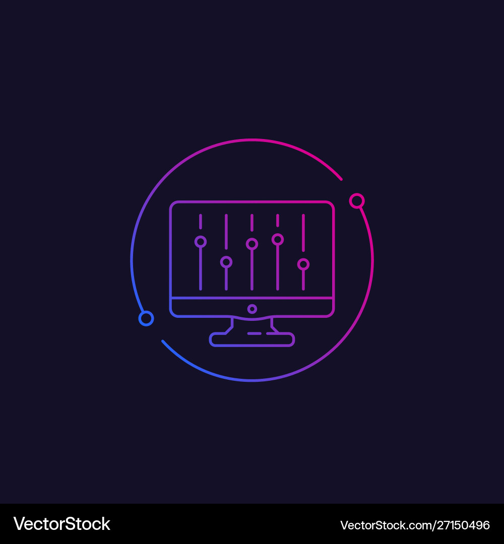 Configuration slider bar linear icon vector image