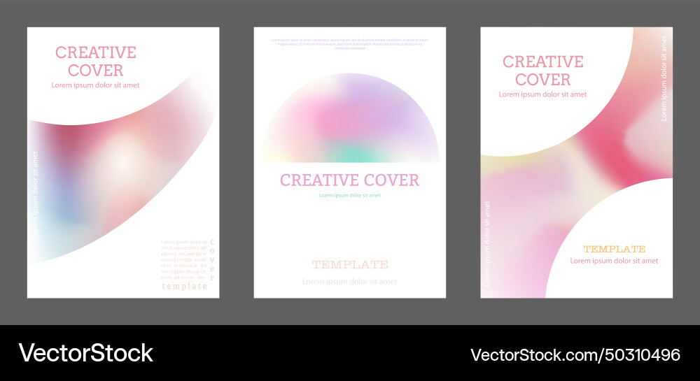 Cover is with a gradient colorful template Vector Image