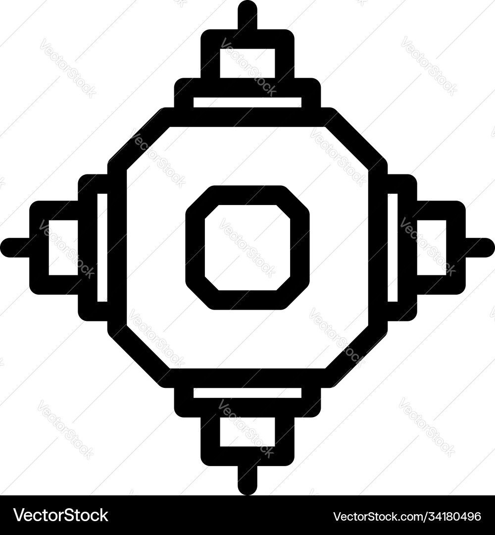 Cpu icon outline style Cpu icon outline style vector image
