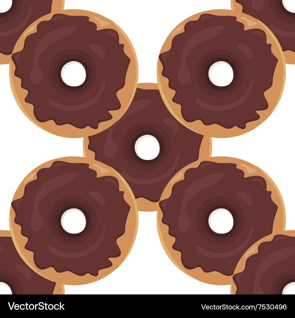 Donut seamless background texture pattern vector image
