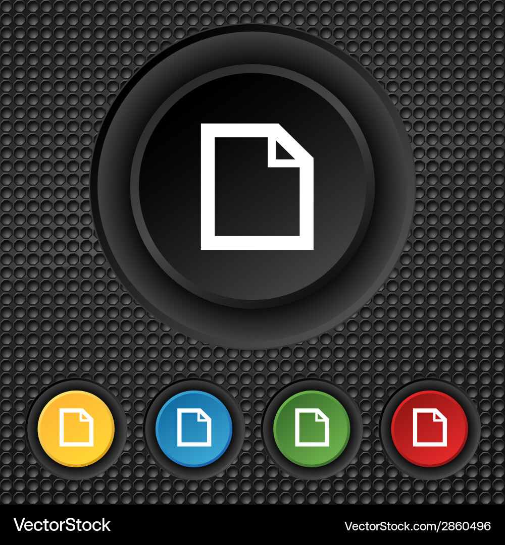 Edit document sign icon content button set Vector Image