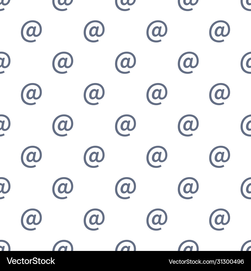 Email at Mail Symbol Pattern Vector Image