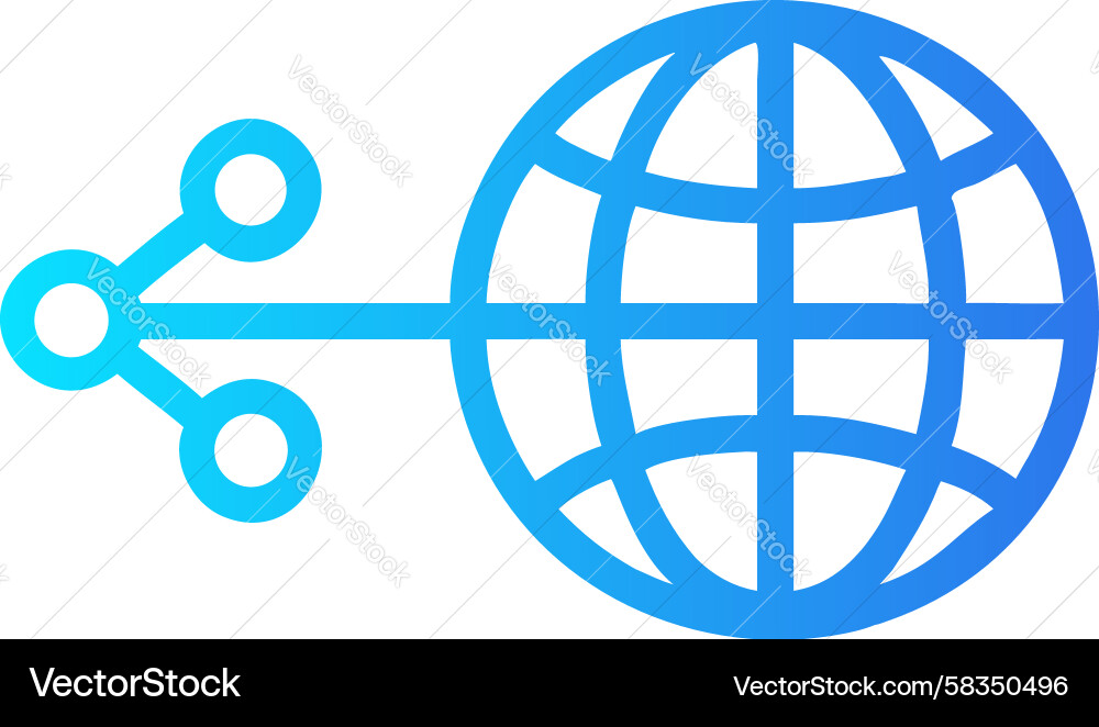 Global Data Network Icon Vector Image