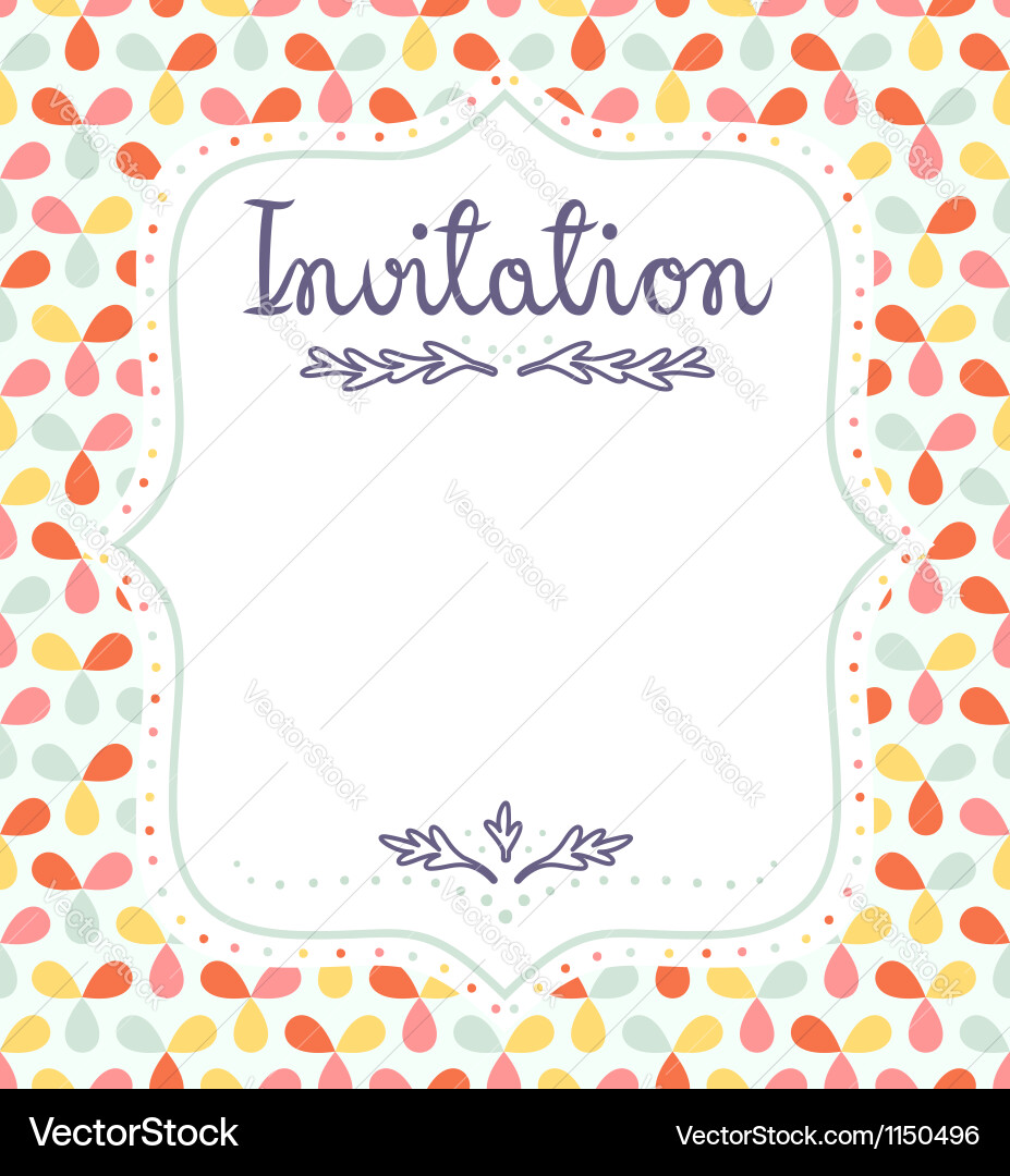 Invitation template Royalty Free Vector Image - VectorStock
