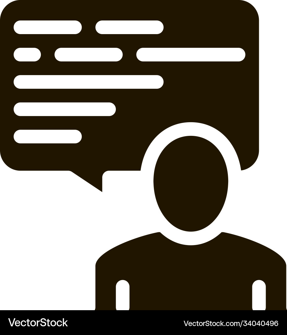 Man text in quote frame icon Man text in quote frame icon vector image
