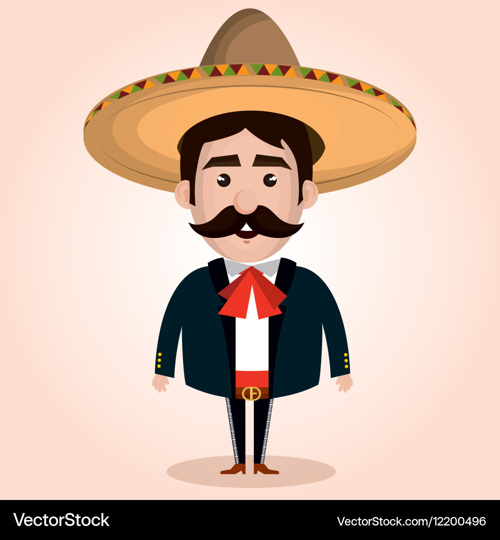 Mexican Mariachi Musician – Royalty-Free Vector | VectorStock, image size:1000x1080