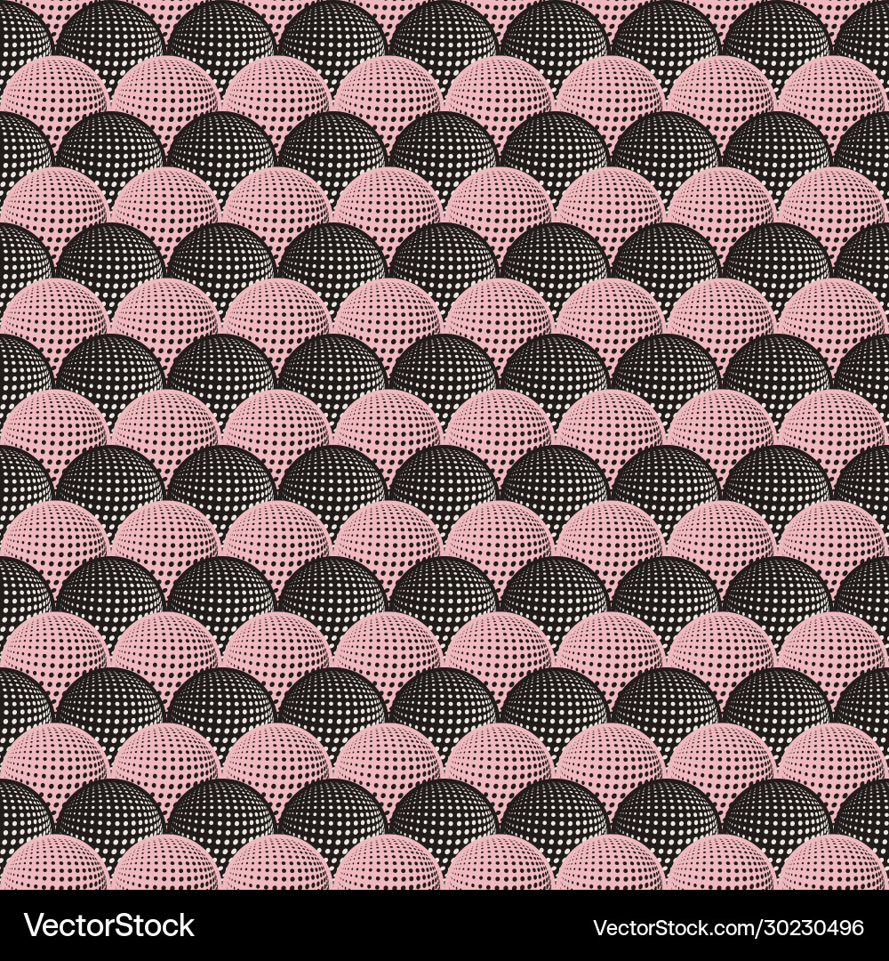 Seamless pattern with abstract round 3d halftone Seamless pattern with abstract round 3d halftone Vector Image