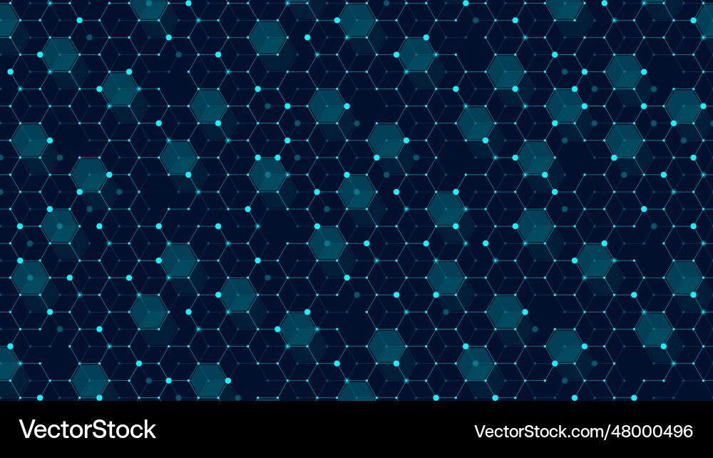 Technology abstract lines and dots connect vector image