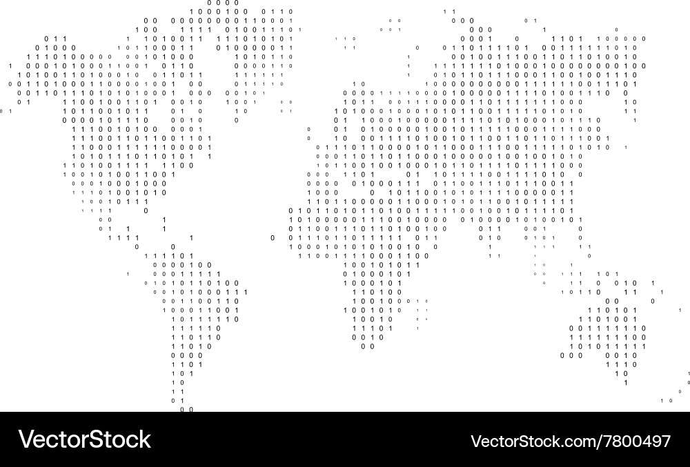 Abstract map composed of numbers