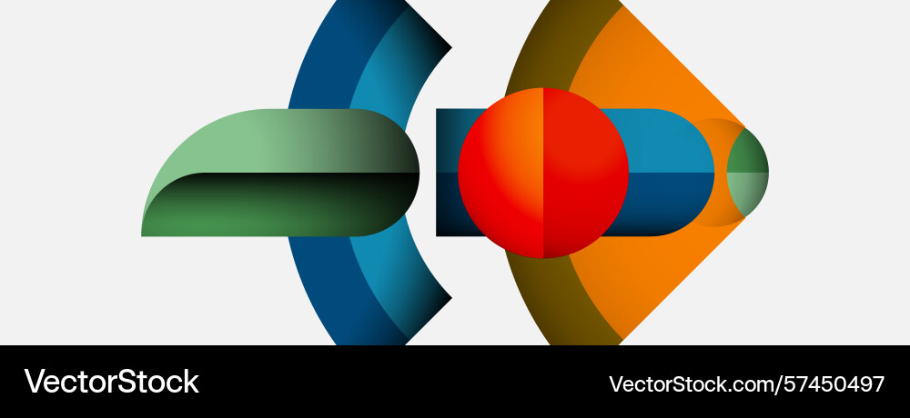 Abstract shapes overlap creating dynamic Abstract shapes overlap creating dynamic Vector Image