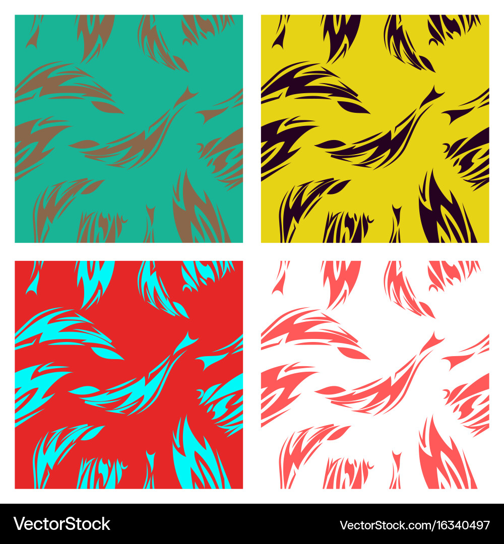 Assembly of patterns in striped style vector image