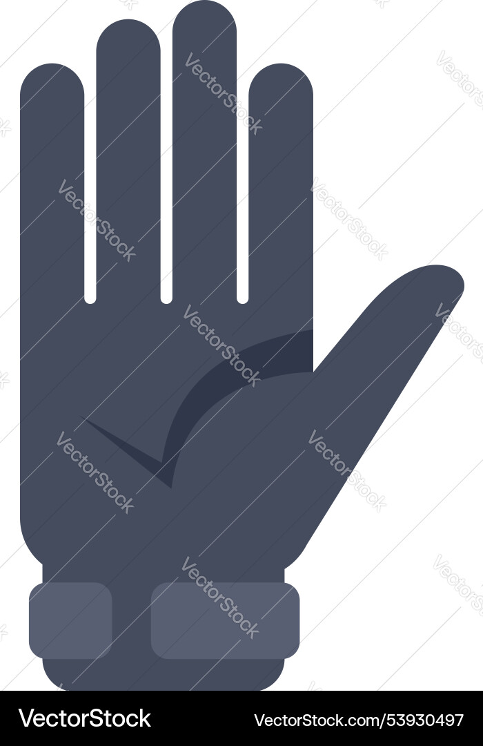 Blauer Handschuh Zeige Nummer fünf Geste Symbol Vektorbild