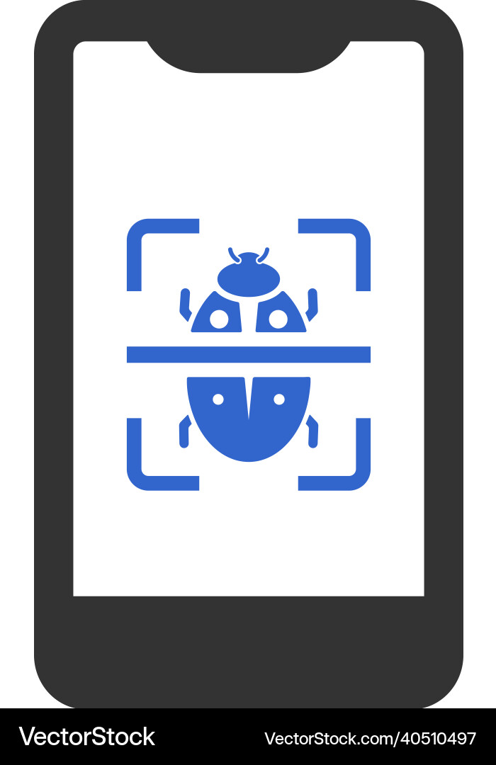 Bug scan icon design Bug scan icon design vector image