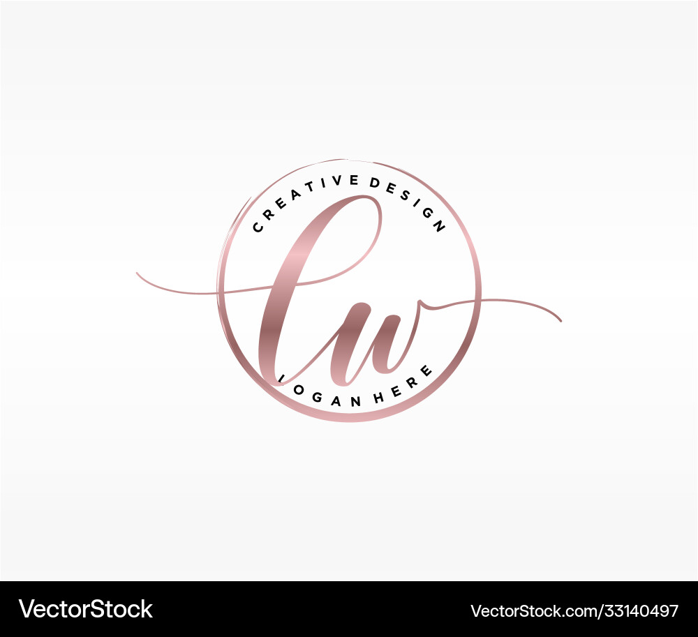 Elegant Initial Logo with Circle Vector Image