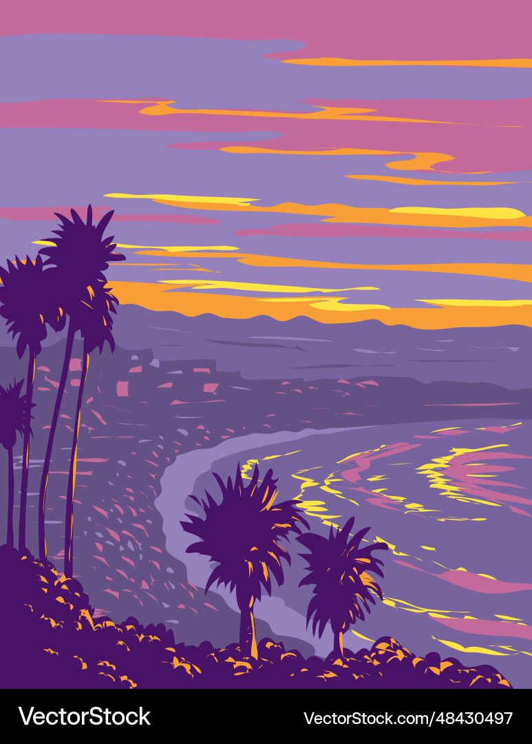 Malibu beach west of los angeles county Malibu beach west of los angeles county vector image