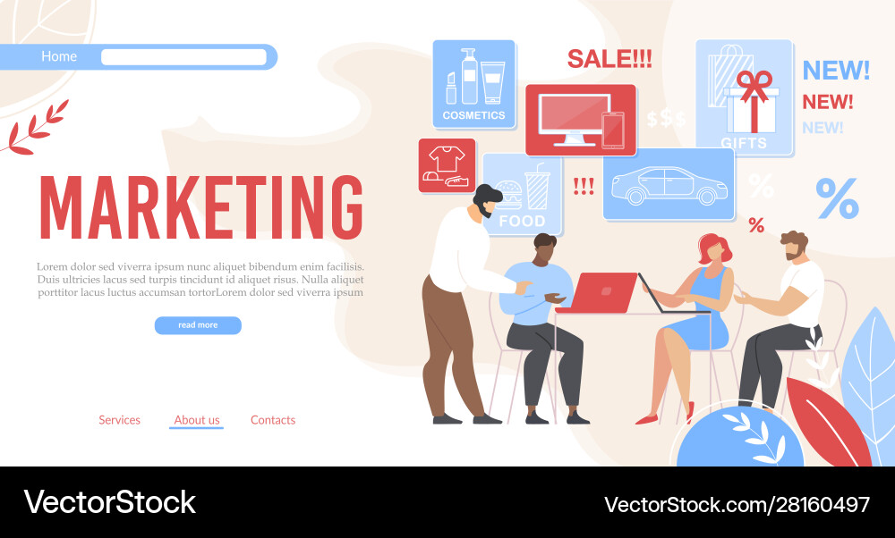 Modern banner a promoting successful marketing Modern banner a promoting successful marketing vector image