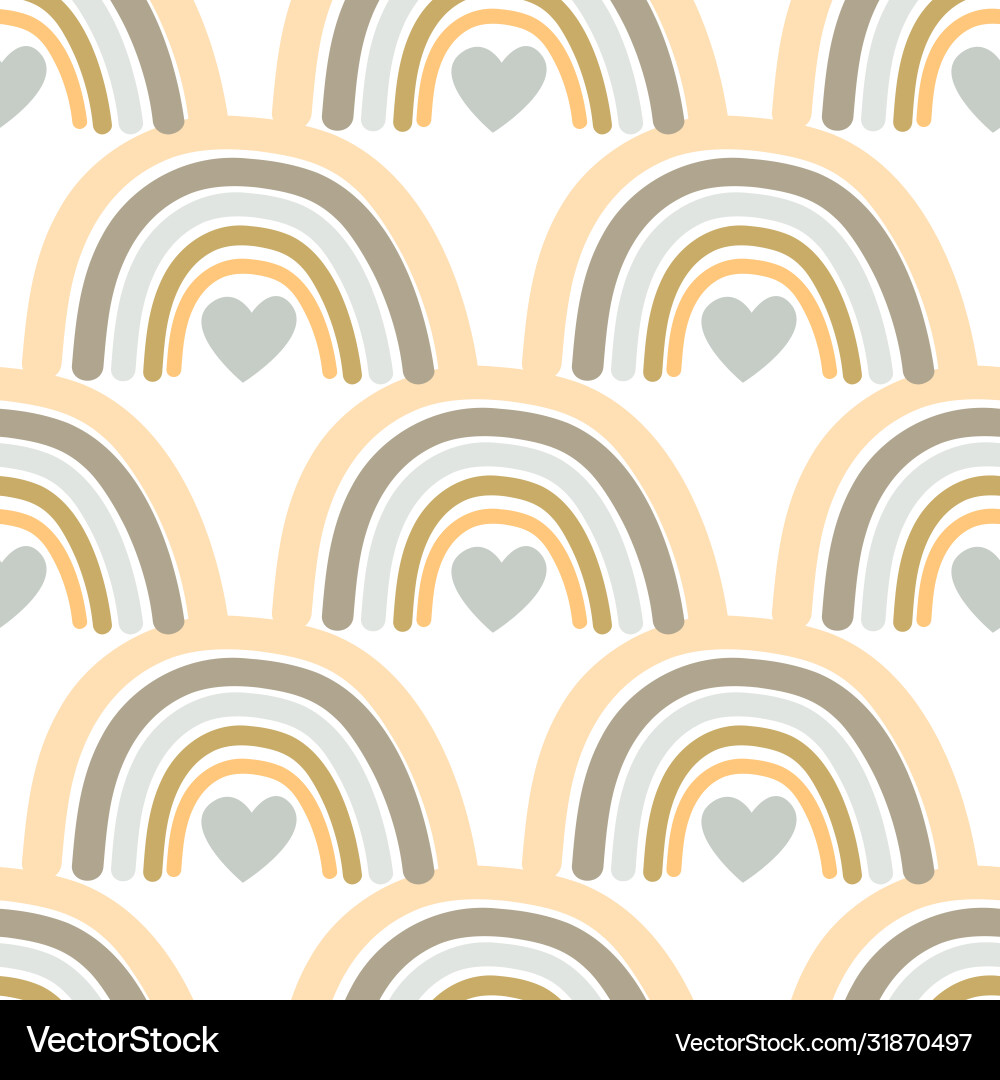 Rainbow background seamless pattern with colorful Vector Image