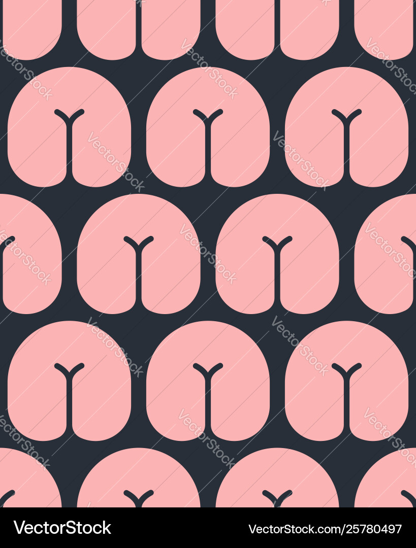 Seamless Bottom Pattern - Abstract Buttocks vector image