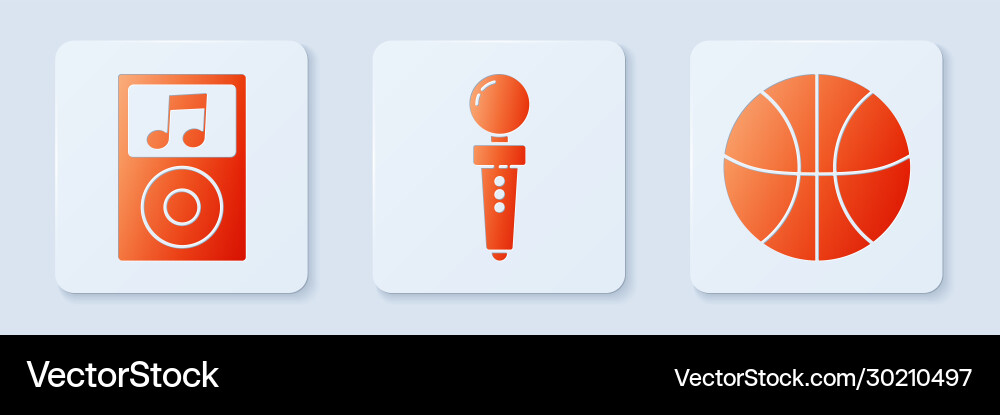Set joystick for arcade machine music player vector image