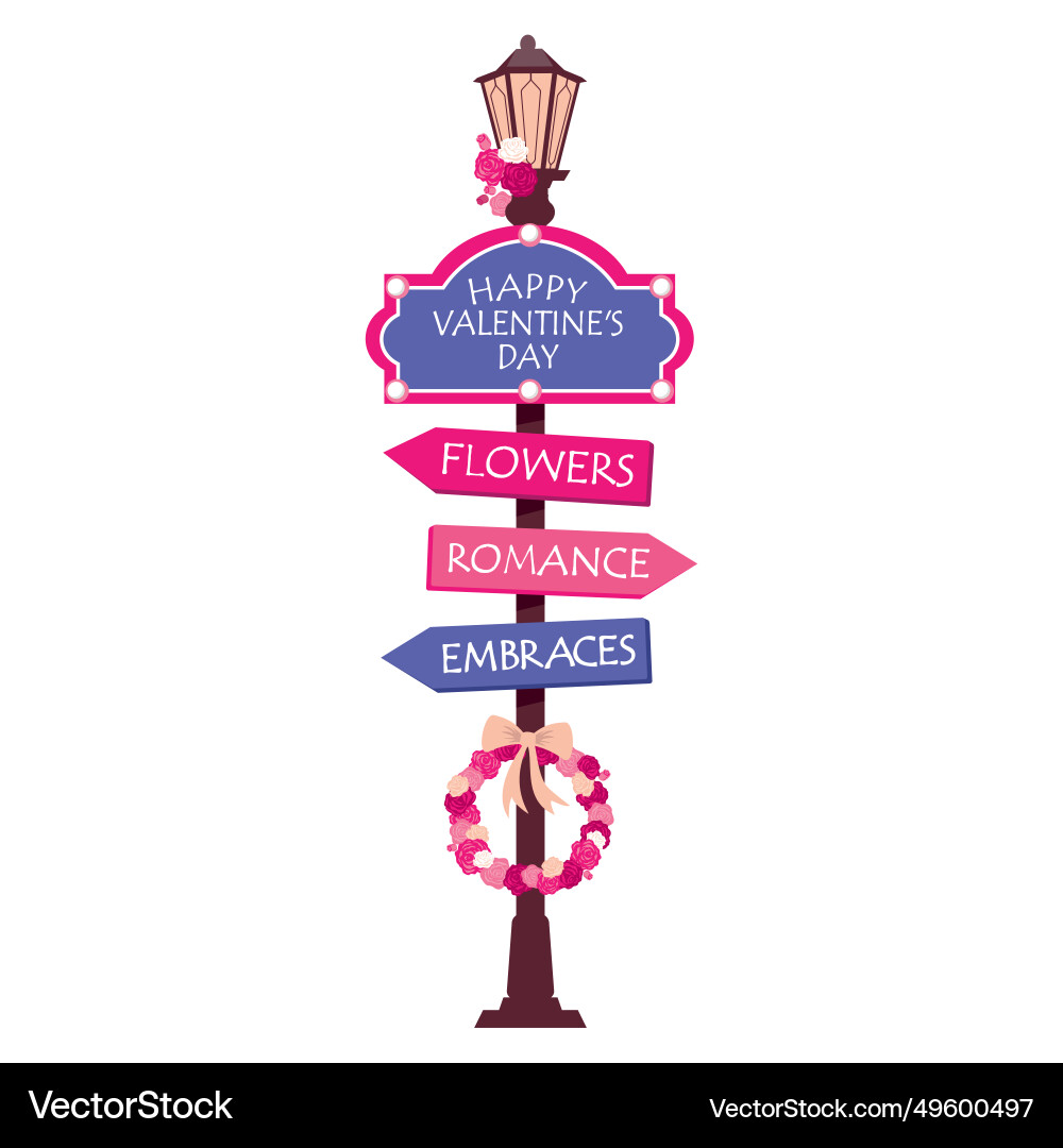 Valentine pointer lantern Valentine pointer lantern vector image