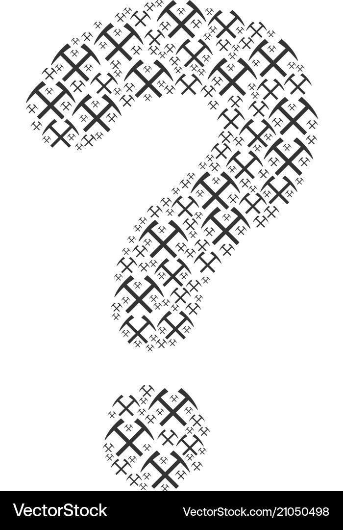 Answer composition of mining hammers icons vector image