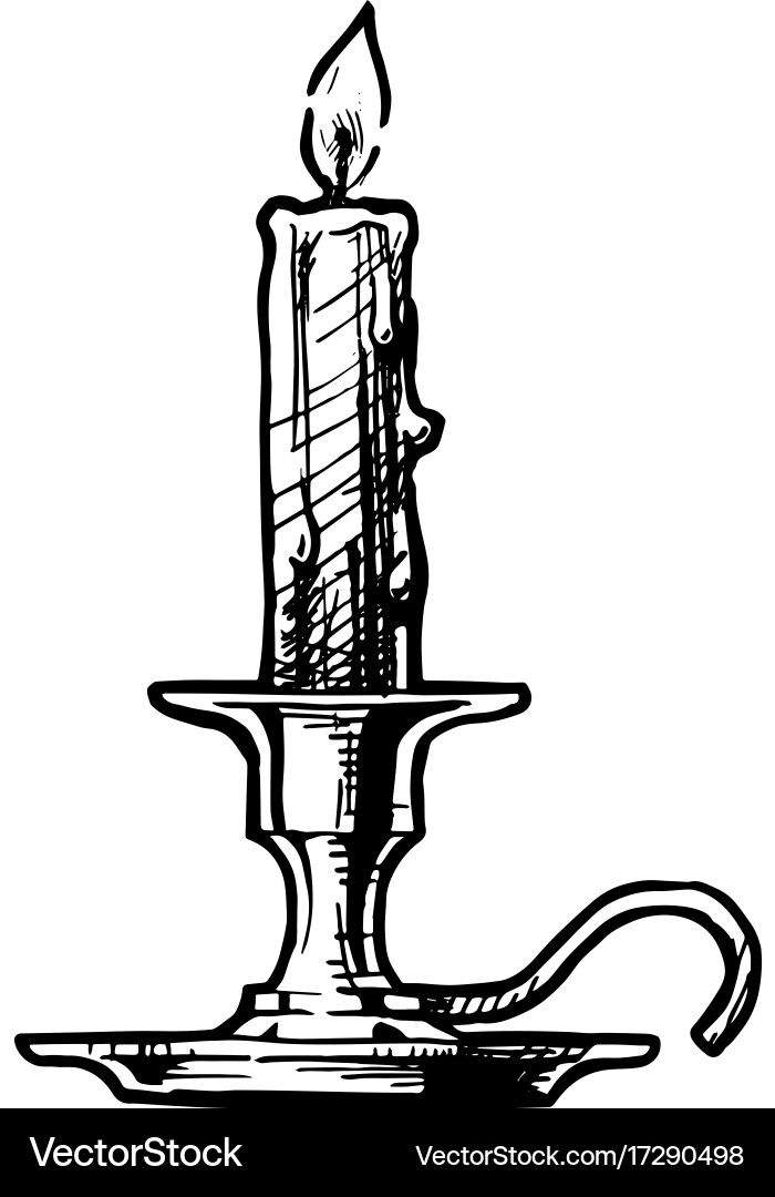 Antique Candlestick Vector Image