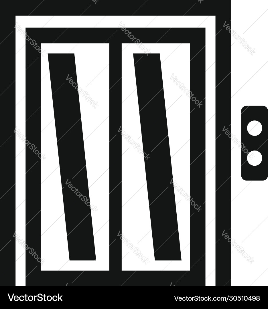 Button elevator icon simple style Button elevator icon simple style vector image