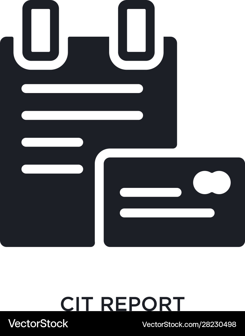 Cit report isolated icon simple element from vector image