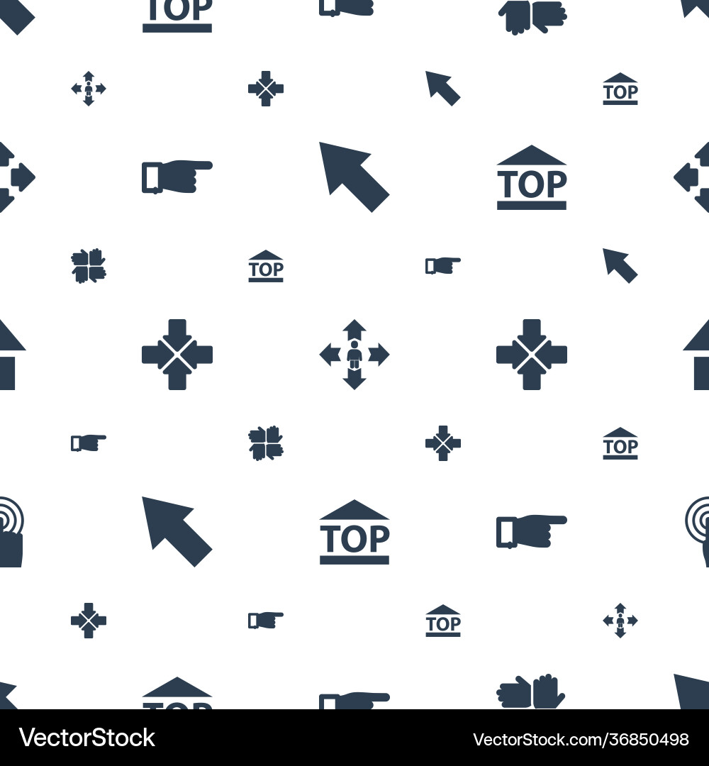 Cursor icons pattern seamless white background vector image