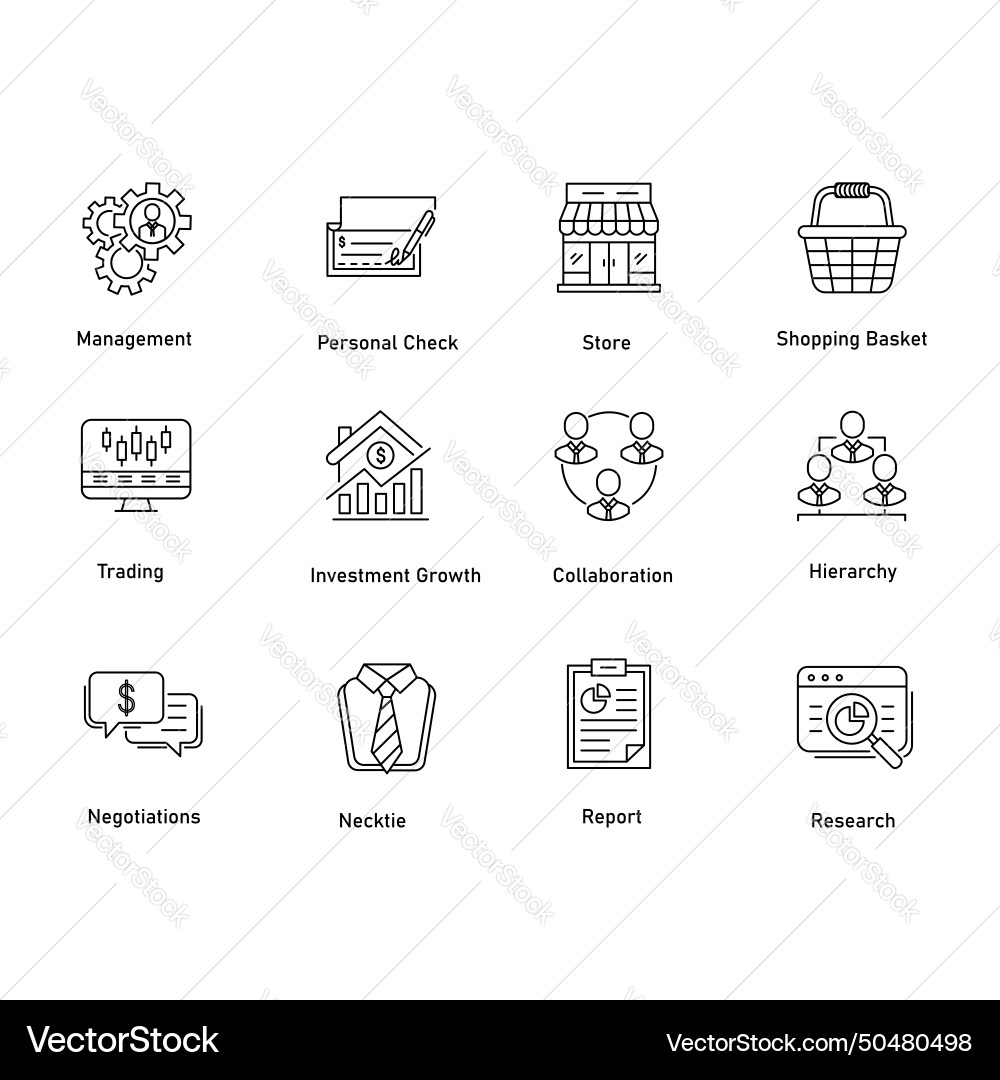 Financial business icon design collection Vector Image