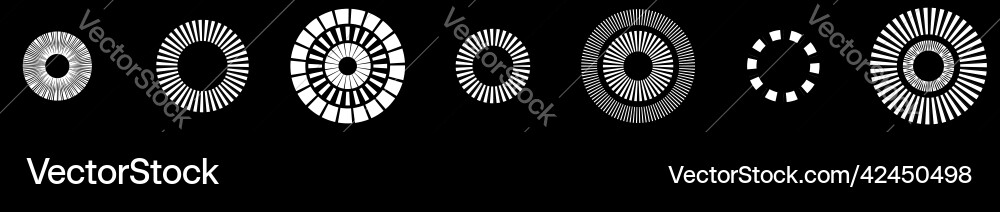Geometric circle element with dashed lines Vector Image