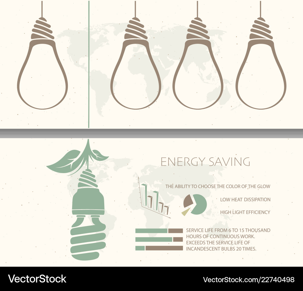 Infografik der Glühbirne und Energie Infografik der Glühbirne und Energie vektorbild