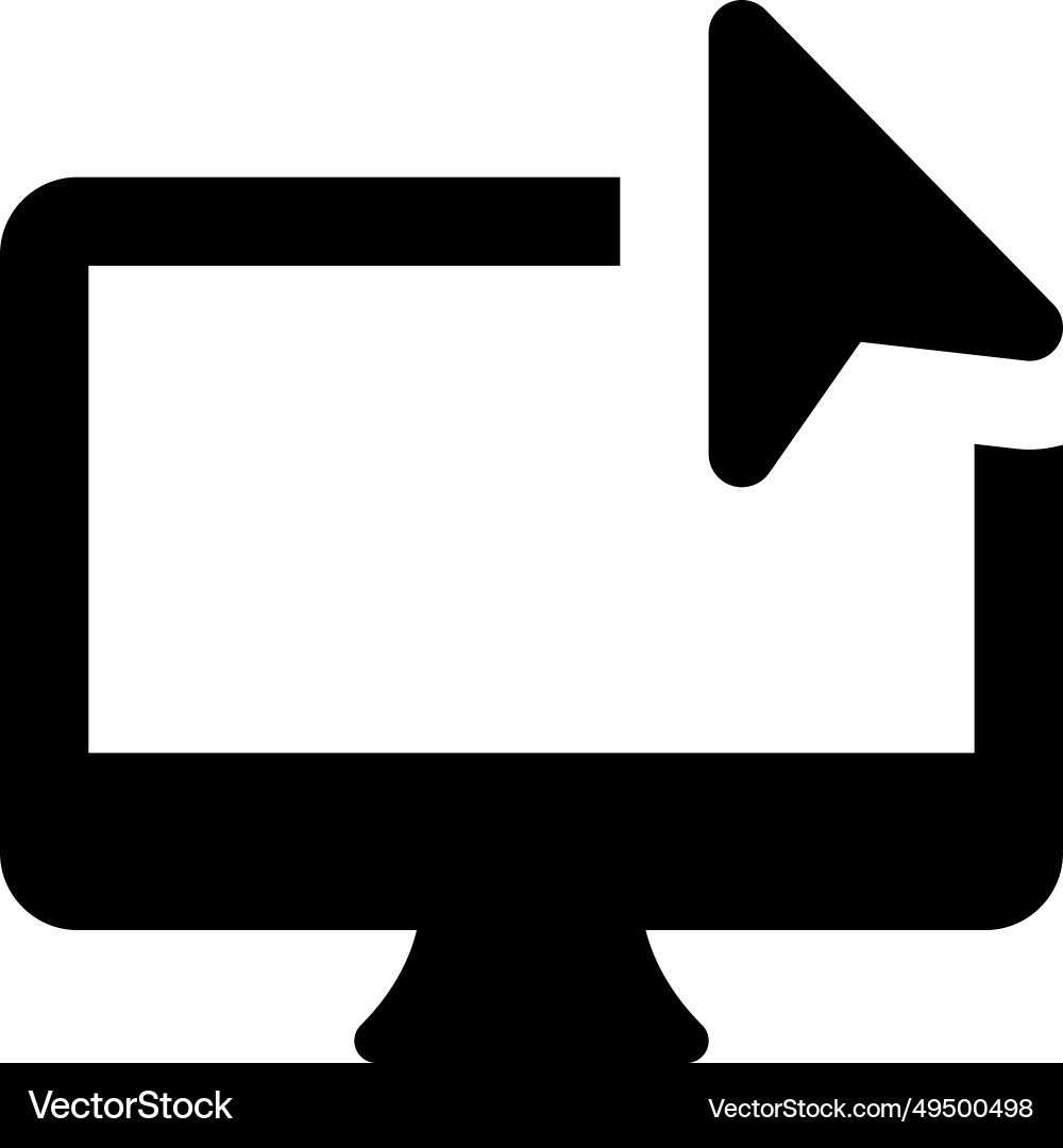 On-screen pointer controlled by desktop input vector image