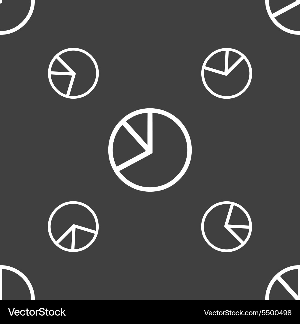 Pie chart graph icon sign seamless pattern Vector Image