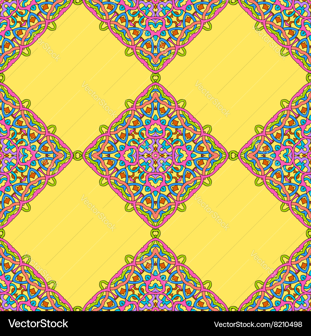 Seamless pattern from abstract elements vector image