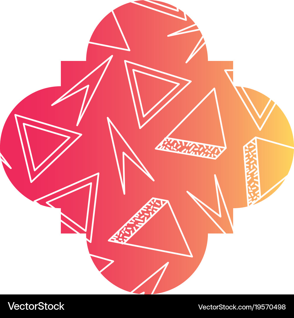 Seamless pattern label shape with geometric Vector Image