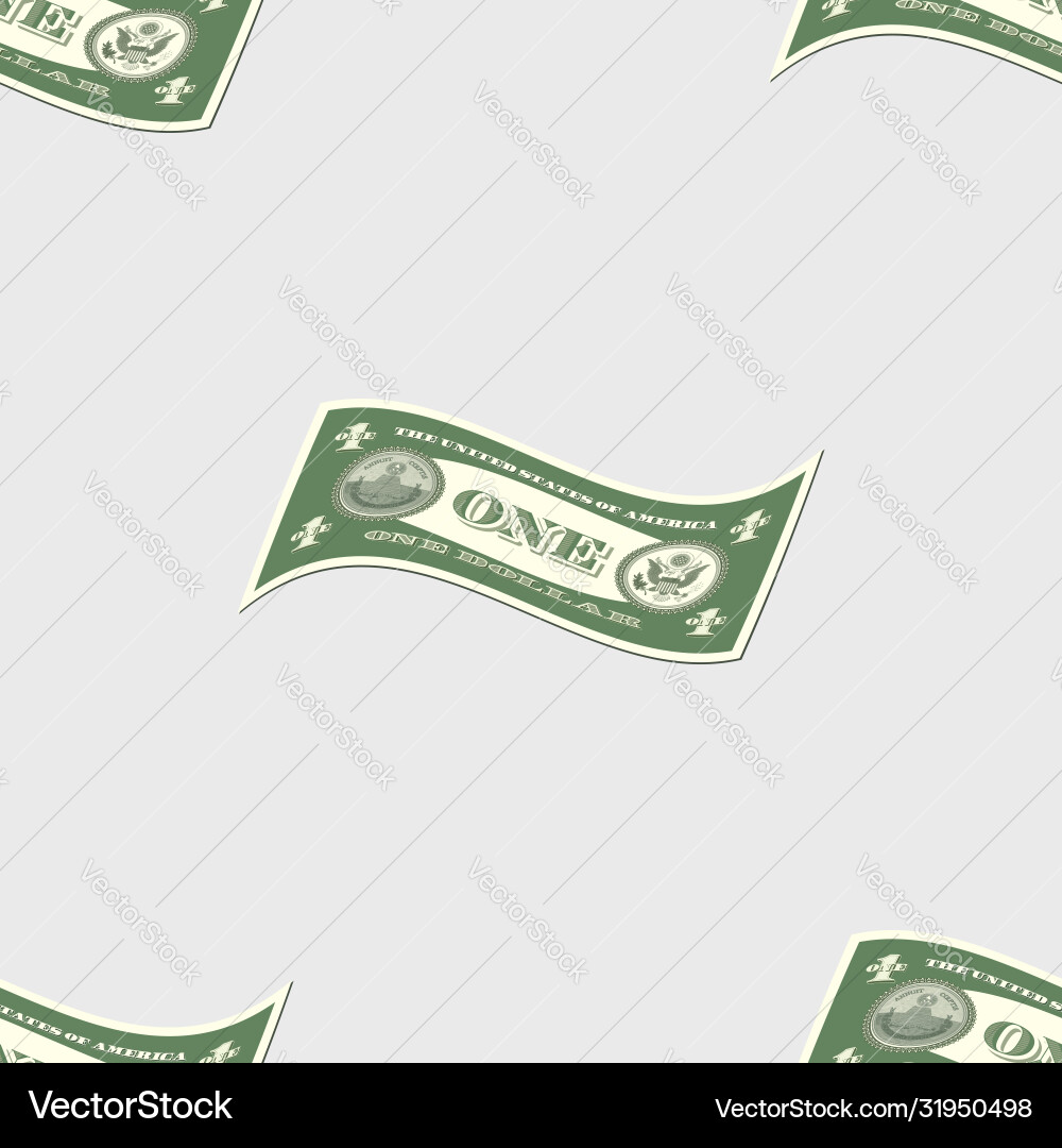 Seamless pattern without a mask curved bills vector image