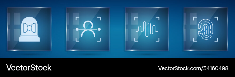 Set motion sensor face recognition voice Set motion sensor face recognition voice vector image