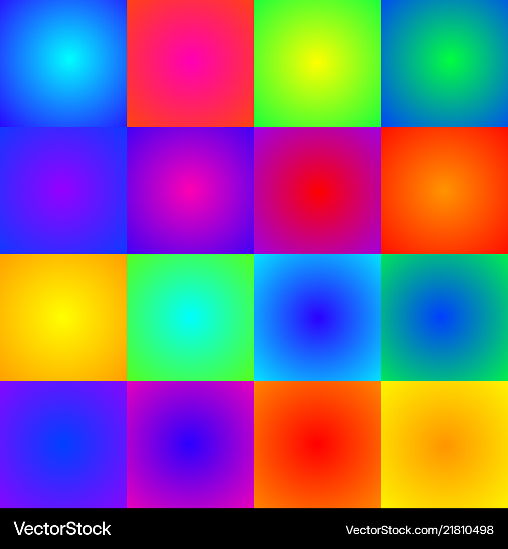 Set of color blurred gradients Set of color blurred gradients vector image