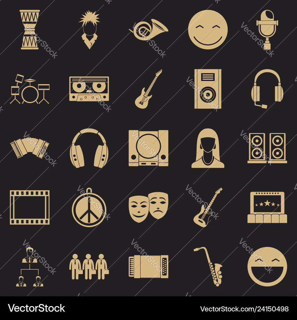 Speech icons set simple style Speech icons set simple style Vector Image