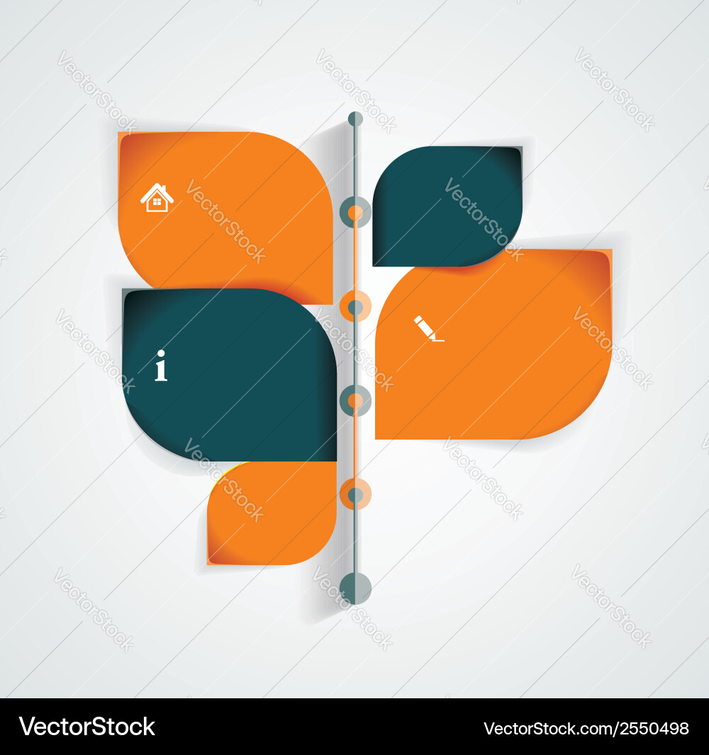 Time line design template with paper tags vector image