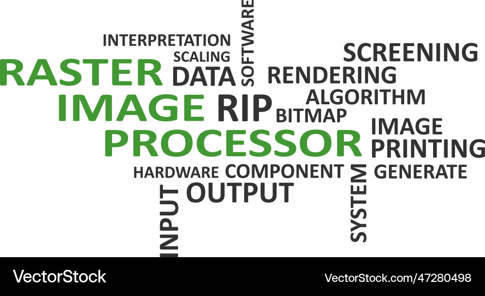 Word cloud - raster image processor vector image